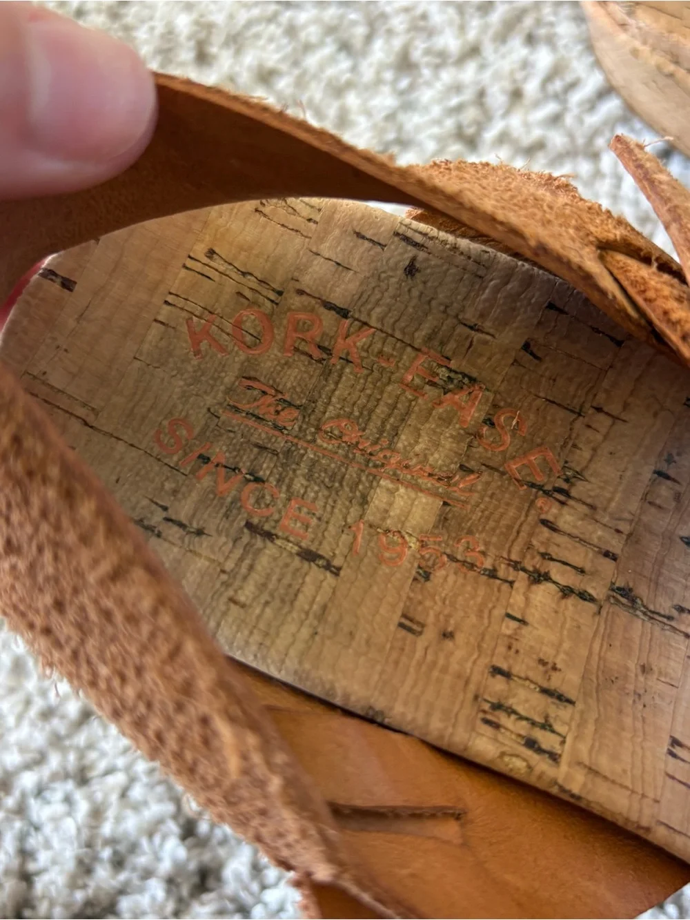 KORK-EASE Women's The Original Natural Suede Platform Wedge Sandal Size 9